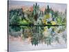 The Lake at Sunset, Bremes Les Ardres, 2000-Joan Thewsey-Stretched Canvas