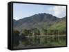 The Lake Buttermere Pines with Haystacks, Lake District National Park, Cumbria, England, UK, Europe-James Emmerson-Framed Stretched Canvas