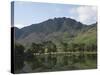 The Lake Buttermere Pines with Haystacks, Lake District National Park, Cumbria, England, UK, Europe-James Emmerson-Stretched Canvas