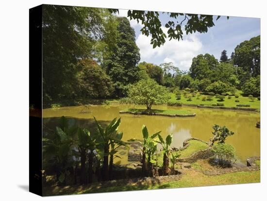 The Lake by South Drive in the 60 Hectare Royal Botanic Gardens at Peradeniya, Near Kandy, Sri Lank-Rob Francis-Stretched Canvas