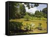 The Lake by South Drive in the 60 Hectare Royal Botanic Gardens at Peradeniya, Near Kandy, Sri Lank-Rob Francis-Framed Stretched Canvas