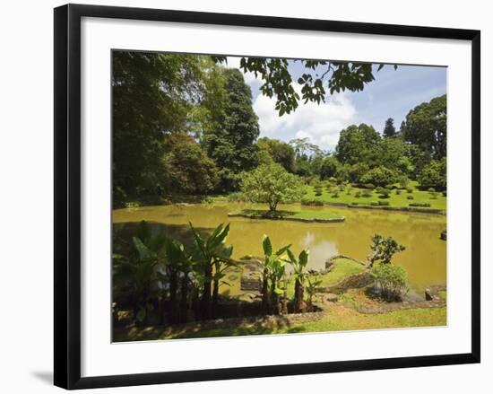 The Lake by South Drive in the 60 Hectare Royal Botanic Gardens at Peradeniya, Near Kandy, Sri Lank-Rob Francis-Framed Photographic Print