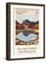 The Lake District for Holidays, circa 1930 Vintage Travel Poster-Algernon Mayow Talmage-Framed Giclee Print