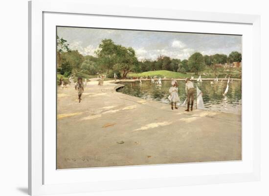 The Lake for Miniature Yachts-William Merritt Chase-Framed Premium Giclee Print