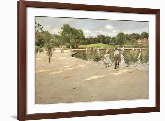 The Lake for Miniature Yachts-William Merritt Chase-Framed Premium Giclee Print