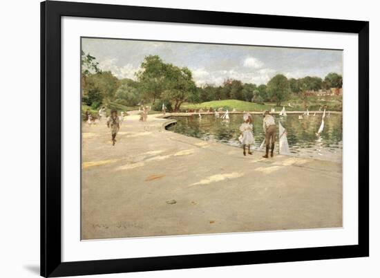 The Lake for Miniature Yachts-William Merritt Chase-Framed Premium Giclee Print