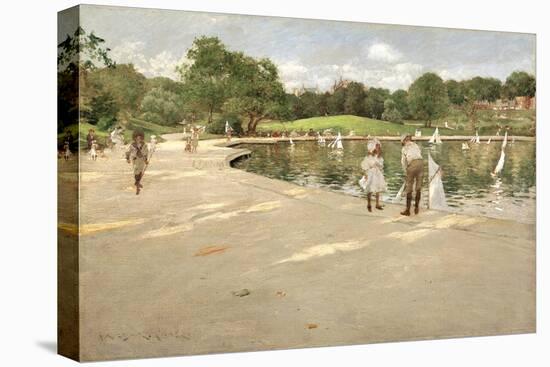 The Lake for Miniature Yachts-William Merritt Chase-Stretched Canvas