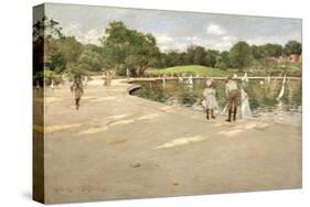 The Lake for Miniature Yachts-William Merritt Chase-Stretched Canvas