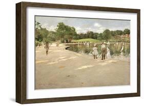 The Lake for Miniature Yachts-William Merritt Chase-Framed Art Print