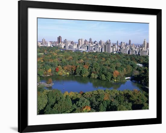 The Lake in Central Park-Rudy Sulgan-Framed Photographic Print