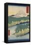 The Lake in Hakone-Ando Hiroshige-Framed Stretched Canvas