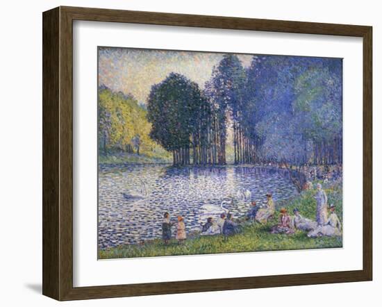 The Lake in the Bois De Boulogne, C.1899-Henri-Edmond Cross-Framed Giclee Print