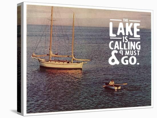 The Lake Is Calling-The Saturday Evening Post-Stretched Canvas