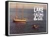 The Lake Is Calling-The Saturday Evening Post-Framed Stretched Canvas