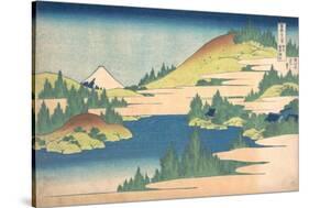 The Lake of Hakone in Sagami Province (From a Series 36 Views of Mount Fuj), 1830-1833-Katsushika Hokusai-Stretched Canvas