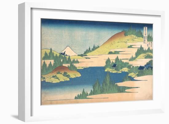 The Lake of Hakone in Sagami Province (From a Series 36 Views of Mount Fuj), 1830-1833-Katsushika Hokusai-Framed Giclee Print