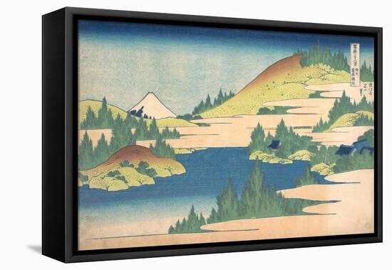 The Lake of Hakone in Sagami Province (From a Series 36 Views of Mount Fuj), 1830-1833-Katsushika Hokusai-Framed Stretched Canvas