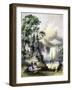 The Lake of Killarney with the Ruins of Innisfallen Abbey, Ireland, 19th Century-John Brandard-Framed Giclee Print