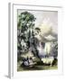 The Lake of Killarney with the Ruins of Innisfallen Abbey, Ireland, 19th Century-John Brandard-Framed Giclee Print