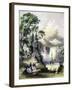 The Lake of Killarney with the Ruins of Innisfallen Abbey, Ireland, 19th Century-John Brandard-Framed Giclee Print