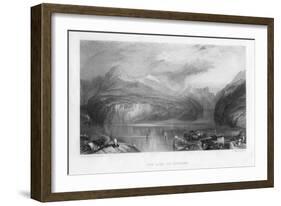 The Lake of Lucerne, 19th Century-R Wallis-Framed Giclee Print