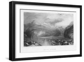 The Lake of Lucerne, 19th Century-R Wallis-Framed Giclee Print
