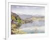 The Lake of Lucerne, Mount Pilatus in the Distance, 1857 (W/C on Paper)-John William Inchbold-Framed Giclee Print