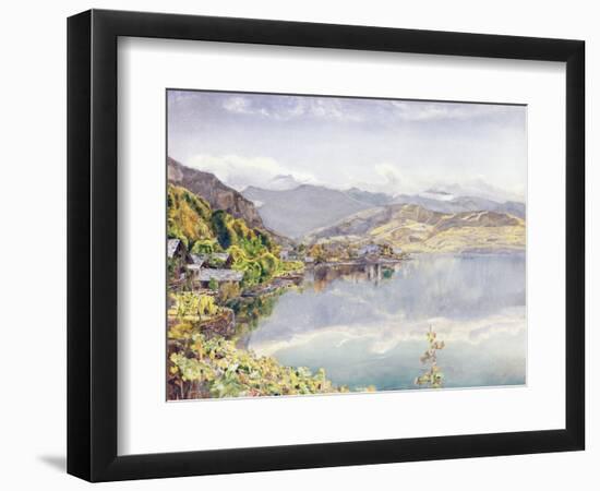 The Lake of Lucerne, Mount Pilatus in the Distance, 1857 (W/C on Paper)-John William Inchbold-Framed Giclee Print