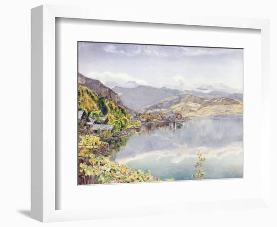 The Lake of Lucerne, Mount Pilatus in the Distance, 1857 (W/C on Paper)-John William Inchbold-Framed Giclee Print