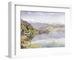 The Lake of Lucerne, Mount Pilatus in the Distance, 1857 (W/C on Paper)-John William Inchbold-Framed Giclee Print