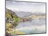 The Lake of Lucerne, Mount Pilatus in the Distance, 1857 (W/C on Paper)-John William Inchbold-Mounted Giclee Print