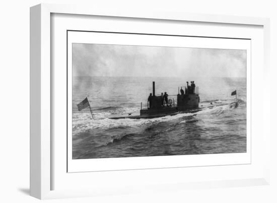 The Lake Submarine-null-Framed Art Print