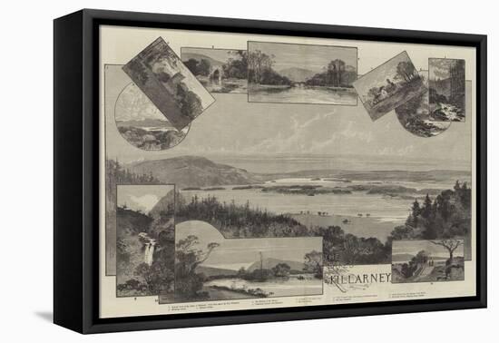 The Lakes of Killarney-Charles Auguste Loye-Framed Stretched Canvas