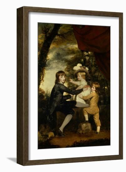 The Lamb Children-Joshua Reynolds-Framed Art Print