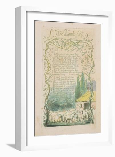 'The Lamb,' Plate 17 from 'Songs of Innocence,' 1789-William Blake-Framed Giclee Print