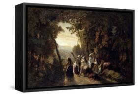 The Lament of Jephthah's Daughter, 1846-Narcisse Virgile Diaz de la Pena-Framed Stretched Canvas