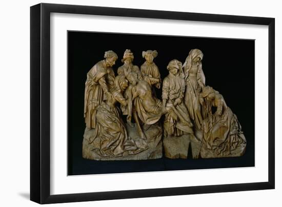 The Lamentation, 1460 (Oak with Traces of Polychromy)-Master of the Arenberg Lamentation-Framed Giclee Print