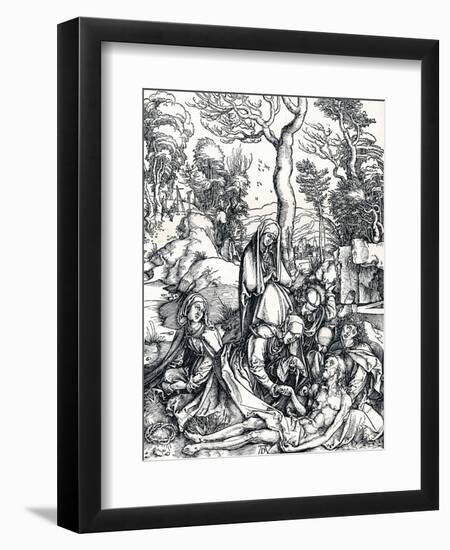 The Lamentation for Christ, 1498-Albrecht Dürer-Framed Premium Giclee Print