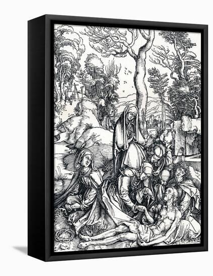 The Lamentation for Christ, 1498-Albrecht Dürer-Framed Stretched Canvas