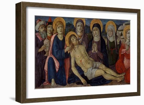 The Lamentation of Christ, C.1500-Guidoccio Di Giovanno Cozzarelli-Framed Giclee Print