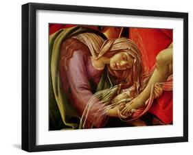 The Lamentation of Christ, Detail of Mary Magdalene and the Feet of Christ, circa 1490-Sandro Botticelli-Framed Giclee Print