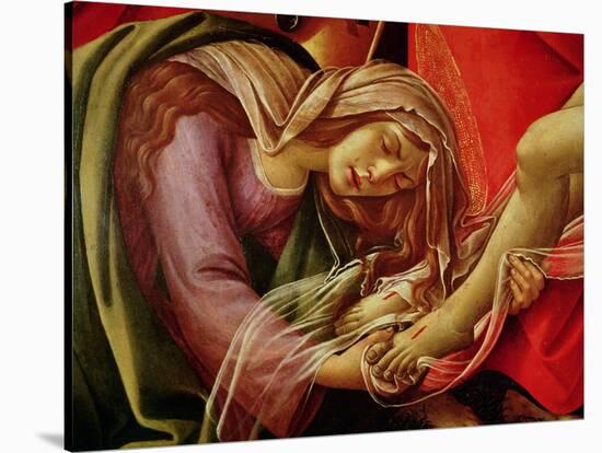 The Lamentation of Christ, Detail of Mary Magdalene and the Feet of Christ, circa 1490-Sandro Botticelli-Stretched Canvas