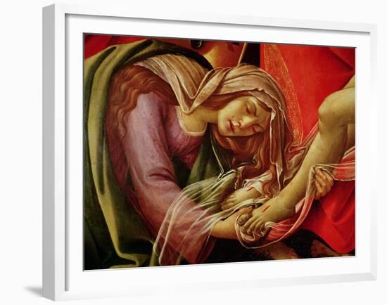 The Lamentation of Christ, Detail of Mary Magdalene and the Feet of Christ, circa 1490-Sandro Botticelli-Framed Giclee Print