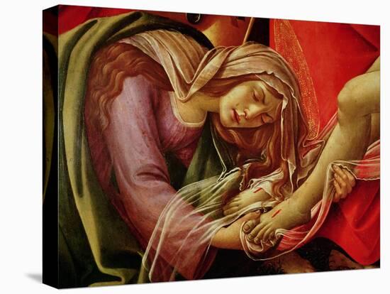 The Lamentation of Christ, Detail of Mary Magdalene and the Feet of Christ, circa 1490-Sandro Botticelli-Stretched Canvas