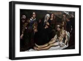 The Lamentation of Christ with a Donor, C.1505, by Domenico Panetti (1460-1530)-Domenico Panetti-Framed Giclee Print