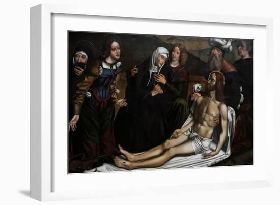 The Lamentation of Christ with a Donor, C.1505, by Domenico Panetti (1460-1530)-Domenico Panetti-Framed Giclee Print
