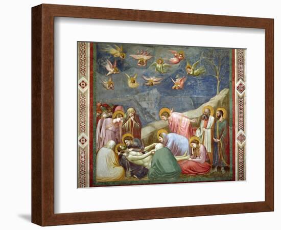 The Lamentation of the Dead Christ, circa 1305-Giotto di Bondone-Framed Giclee Print