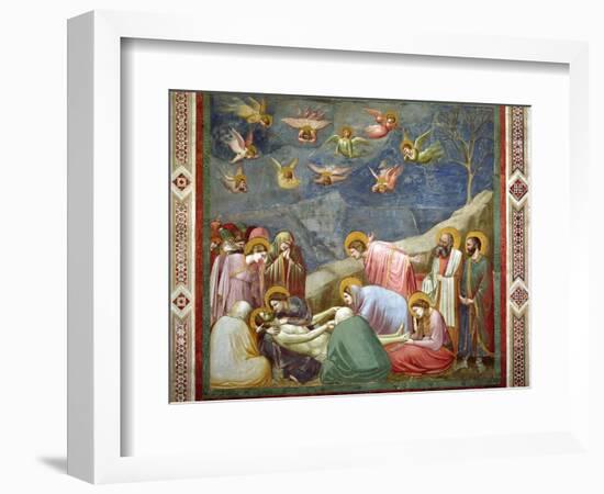 The Lamentation of the Dead Christ, circa 1305-Giotto di Bondone-Framed Giclee Print