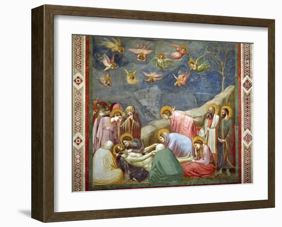 The Lamentation of the Dead Christ, circa 1305-Giotto di Bondone-Framed Giclee Print