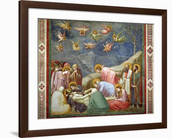 The Lamentation of the Dead Christ, circa 1305-Giotto di Bondone-Framed Giclee Print